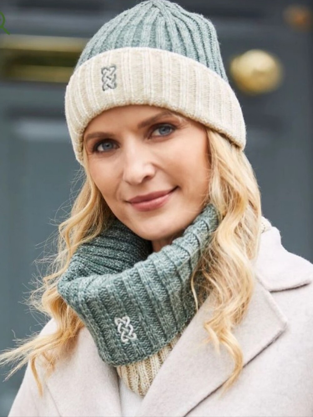 NWOT Patrick Francis Sustainable Collection Celtic Knot Beanie